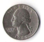 monedas de America - Estados Unidos -  02A - LIBERTY 1965 GEORGE WASHINGTON