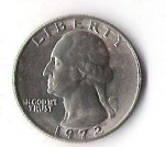 monedas de America - Estados Unidos -  03A - LIBERTY 1972 GEORGE WASHINGTON