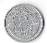 monedas de Europa - Francia -  01A - LIBERTE EGALITE FRATERNITE 1941