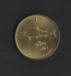 monedas de Europa - Eslovenia -  Truchas / anverso.