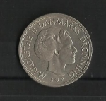 monedas de Europa - Dinamarca -  Margarita II / anverso.
