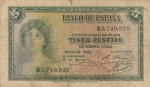 monedas de Europa - Espa�a -  Alegoría-Certificado de plata E/1935
