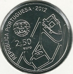 monedas de Europa - Portugal -  Centro histórico de Guimaraes-Anverso