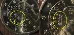 monedas de Europa - Eslovaquia -  Eslovaquia error exceso de metal