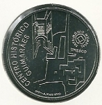 monedas de Europa - Portugal -  Centro histórico de Guimaraes-Reverso