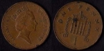 monedas de Europa - Reino Unido -  ONE PENY