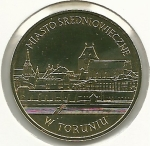 monedas de Europa - Polonia -  Ciudad medieval de Torun-Anverso