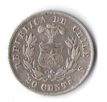 monedas de America - Chile -  ESCUDO Y CONDOR - POR LA RAZON O LA FUERZA