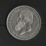 monedas de America - Brasil -  Pedro II / anverso./ 1888