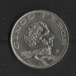 monedas de America - M�xico -  Vicente Guerrero / anverso / 1976
