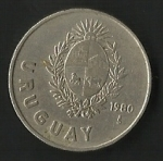 monedas de America - Uruguay -  UN NUEVO PESO ( POSTERIOR)