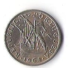 monedas de Europa - Portugal -  ESCUDO REPUBLICA PORTUGUESA (CARA POSTERIOR)