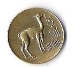 monedas de America - Per� -  SOL DE ORO - REPUBLICA DE PERU (CARA FRONTAL)