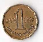monedas de America - Uruguay -  ARTIGAS - NUEVO PESO URUGUAY (CARA FRONTAL)