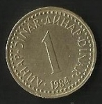 monedas de Europa - Yugoslavia -  DINAR - R. SOCIALISTA DE YUGOSLAVIA (CARA FRONTAL)