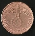 monedas de Europa - Alemania -  AGUILA - CRUZ EVASTICA - D. REICH. (POSTERIOR)