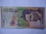 monedas de America - Colombia -  Bco.de la Rep.Cincuenta Mil Pesos-Escrito:Jorge Isacs (Anverso)