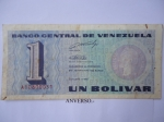 monedas de America - Venezuela -  Rep´Bolivarian de V/zuela- Un Bolívar-El Número y Bolívar el Libertador (Anverso)