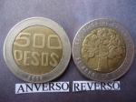 monedas de America - Colombia -  Rep. de Colombia- $500 (Anv)-Árbol de Guacarí (rev.)