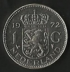 monedas de Europa - Holanda -  MONEDA NEDERLAND - REINA JULIANA (FRONTAL)