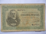 monedas de Europa - Espa�a -  Banco de España- Mendez Pelayo-50 Pesetas- Año 1940