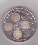monedas de Europa - Espa�a -  10 años de la moneda única
