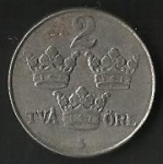 monedas de Europa - Suecia -  MONEDA DE SUECIA - CORONAS (FRONTAL)
