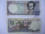 monedas de America - Venezuela -  Simón Bolívar  (Anverso) - Orquídeas Venazolanas y Escudo (Reverso)
