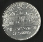 monedas de America - Estados Unidos -  PRESIDENTE  DWIGHT EISENHOWER -  CASA BLANCA