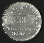 monedas de America - Estados Unidos -  PRESIDENTE  ULYSSES S. GRANT -  CASA BLANCA