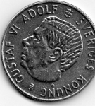 monedas de Europa - Suecia -  gustaf vI adolf sueriges konunc