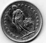 monedas de Europa - Suiza -  helvetia