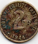 monedas de Europa - Francia -  liberti egalite
