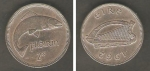 monedas de Europa - Irlanda -  Salmón y Un arpa Escudo de armas de Irlanda