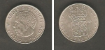 monedas de Europa - Suecia -  Rey Gustaf VI Adolf y Escudo