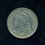 monedas de America - Argentina -  10 Centavos