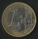 monedas de Europa - Alemania -  MONEDA UN EURO - FRONTAL
