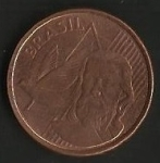 monedas de America - Brasil -  MONEDA BRASIL - TIRADENTES- POSTERIOR