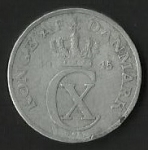 monedas de Europa - Dinamarca -  MONEDA DENMARK 1945 - POSTERIOR 