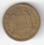 monedas de Europa - Espa�a -  1 pta Franco 1953 (*1956) RC