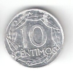 monedas de Europa - Espa�a -  10 cts pta Franco 1959 Hojas de olivo BC