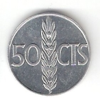 monedas de Europa - Espa�a -  50 cts pta Franco 1966 Espiga BC