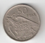 monedas de Europa - Espa�a -  50 ptas Franco 1957 (*1959) BC