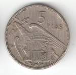 monedas de Europa - Espa�a -  5 ptas Franco 1957 (*1962) BC
