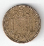 monedas de Europa - Espa�a -  1 pta Franco 1963 (*1965) BC