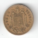monedas de Europa - Espa�a -  1 pta Franco 1966 (*1970) BC