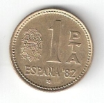 monedas de Europa - Espa�a -  1 pta Juan Carlos I 1980 (*1981) Mundial de Fútbol EBC