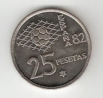 monedas de Europa - Espa�a -  25 ptas Juan Carlos I 1980 (*1981) Mundial de Fútbol EBC