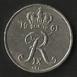 monedas de Europa - Dinamarca -  REY FEDERICO IX (POSTERIOR)