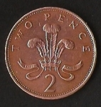 monedas de Europa - Reino Unido -  REINA ELIZABETH II. (FRONTAL)
